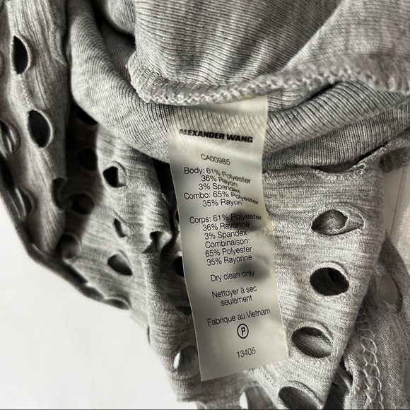 T by ALEXANDER WANG Netted Eyelet Jersey Skirt + Tank Matching Set - Picture 10 of 13